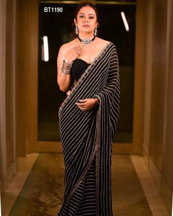 D.NO. BT1190 BY BT GEORGETTE SAREE MANUFACTURER IN INDIA